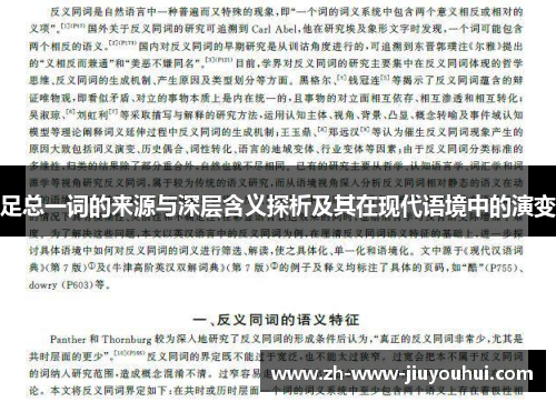 足总一词的来源与深层含义探析及其在现代语境中的演变